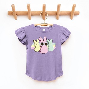 The Juniper Shop Chillin With My Peeps Sunglasses Toddler Flutter Sleeve Tee - 1 of 2