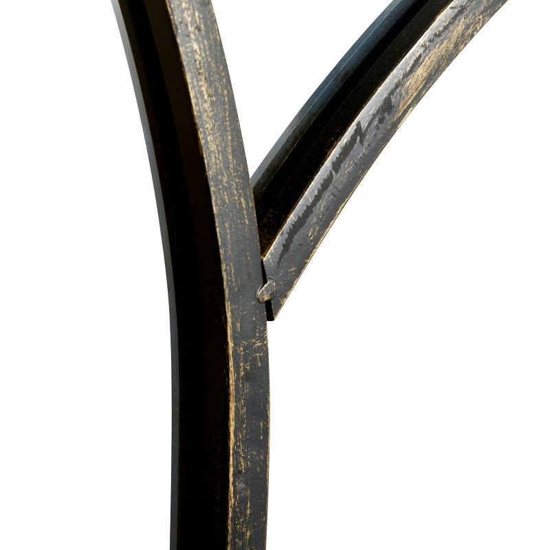 Traditional Iron Metal Window Pane Inspired Wall Mirror with Arched Top Black - Olivia &#38; May, 6 of 19