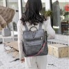 Wikineon Spacious Gray Women's Backpack: Large-Capacity Design with Multiple Compartments, Ideal for Daily Commutes, Travel, or Work - 2 of 4