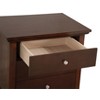 Passion Furniture Hammond 3-Drawer Nightstand (26 in. H x 24 in. W x 18 in. D) - 3 of 4