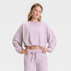 Women's Bubble Hem Long Sleeve Top - JoyLab™ - 1 of 3
