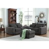 TIRAMISUBEST 112 inch Tatman Linen Blend Sectional 2 Ottomans Modular Chaise Glam Living Room Removable Cushions Minimal Tool Assembly - 2 of 4