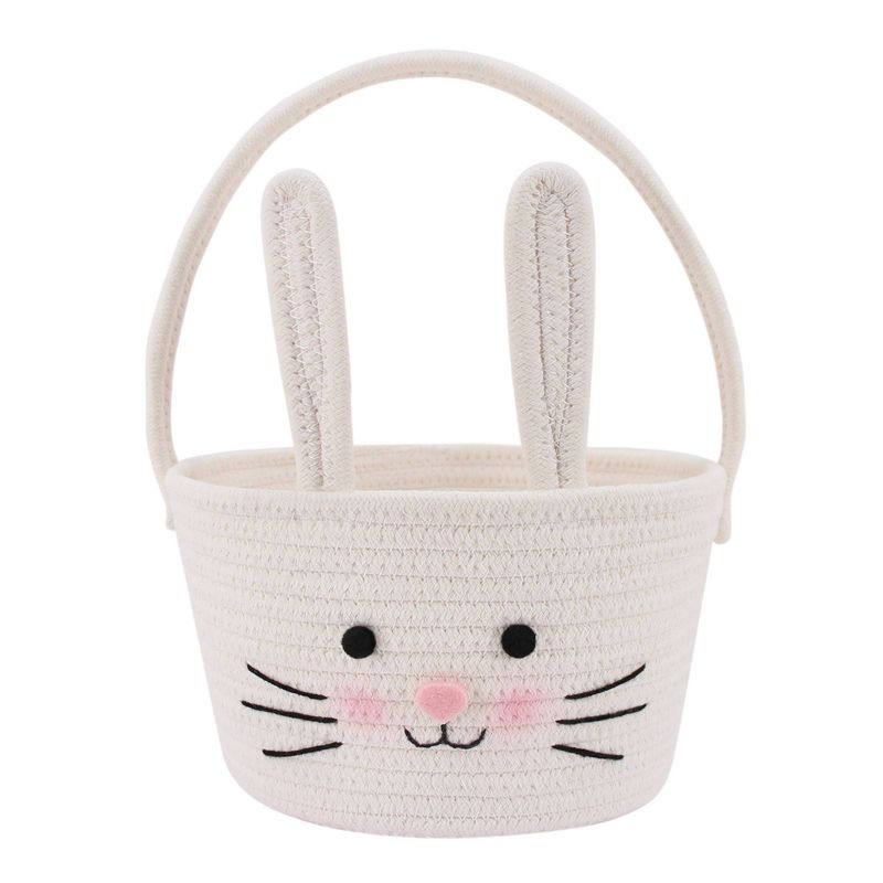 Easter Rope Basket Bunny with Handle - Spritz&#8482;, 1 of 7