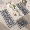DOMETOUR Farmhouse Kitchen Rugs Set of 3 Washable Throw Rugs with Rubber Backing Non Slip Floor Mats Carpet for Kitchen, Laundry Room - 3 of 4
