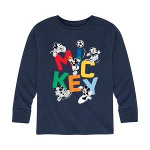 Boys' - Disney - Mickey Playing Sports Long Sleeve Graphic T-Shirt - 1 of 4