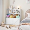 Kids Bookshelf and Toy Storage, Kids Toy Storage Organizer, Toddler Bookshelf Toy Storage Cabinet for Playroom, Bedroom, Nursery, Classroom - 3 of 4