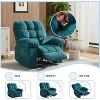 Manual Recliner Chair for Living Room, Overstuffed Ergonomic Fabric Reclining Sofa with Side Pockets, Breathable Upholstered Single Sofa - 4 of 4