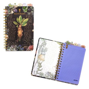 Silver Buffalo Harry Potter Mandrake Floral 5-Tab Spiral Notebook Journal - 1 of 4