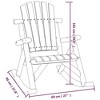 vidaXL Patio Rocking Chair 27.2"x37.8"x39.8" - Solid Spruce Wood Construction,Comfortable Seating, Gentle Rocking Design, Easy Assembly - 3 of 4