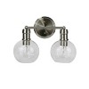 Chloe Lighting Oxa Transitional 2 Light Brushed Nickel Vanity Bathlight 14" Wide - 2 of 4