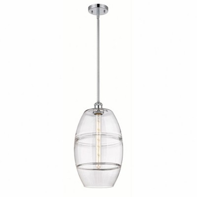 Vaz - 1 Light Stem Hung Mini Pendant In Industrial Style-18.5 Inches Tall and 10 Inches Wide