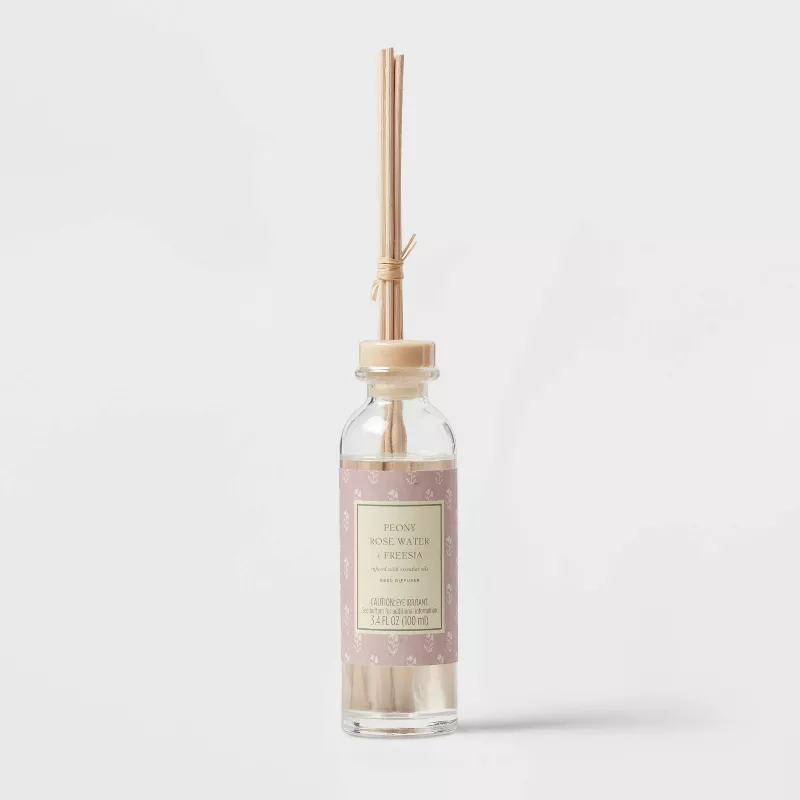 French Rose Reed Diffuser Fragrance Oil Premium Rattan Sticks Air Aroma  100ml