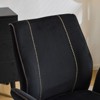 Karl Home | 28.5 inch White Velvet Dovetail Swivel Office Chair With Wheels - 4 of 4