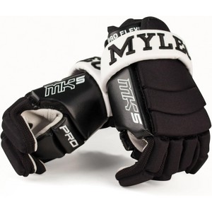 Mylec MK5 Pro Player Ball & Roller Hockey Gloves, Hook Closure, Nylon, Leather Palm, EVA Foam, Light & Breathable – 1 Pair - 1 of 4