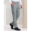 INSPIRE CHIC Men's Plaid Casual Regular Fit Flat Front Stretch Dress Pants - 2 of 4