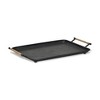 Cheung's Syla Black Metal Tray with Wicker Wrapped Handles - 3 of 4
