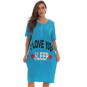 Just Love Short Sleeve Nightgown Sleep Dress for Women Sleepwear - 1 of 3