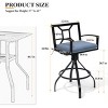 Crestlive Products Aluminum Outdoor Swivel Bar Stools with Sunbrella Cushion Patio Counter Height Barstools - 3 of 4