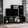 71.1" Manufactured Wood 7-Shelf Entertainment Center with 2 Doors and 6-Bottle Wine Storage for Living Room - 2 of 4