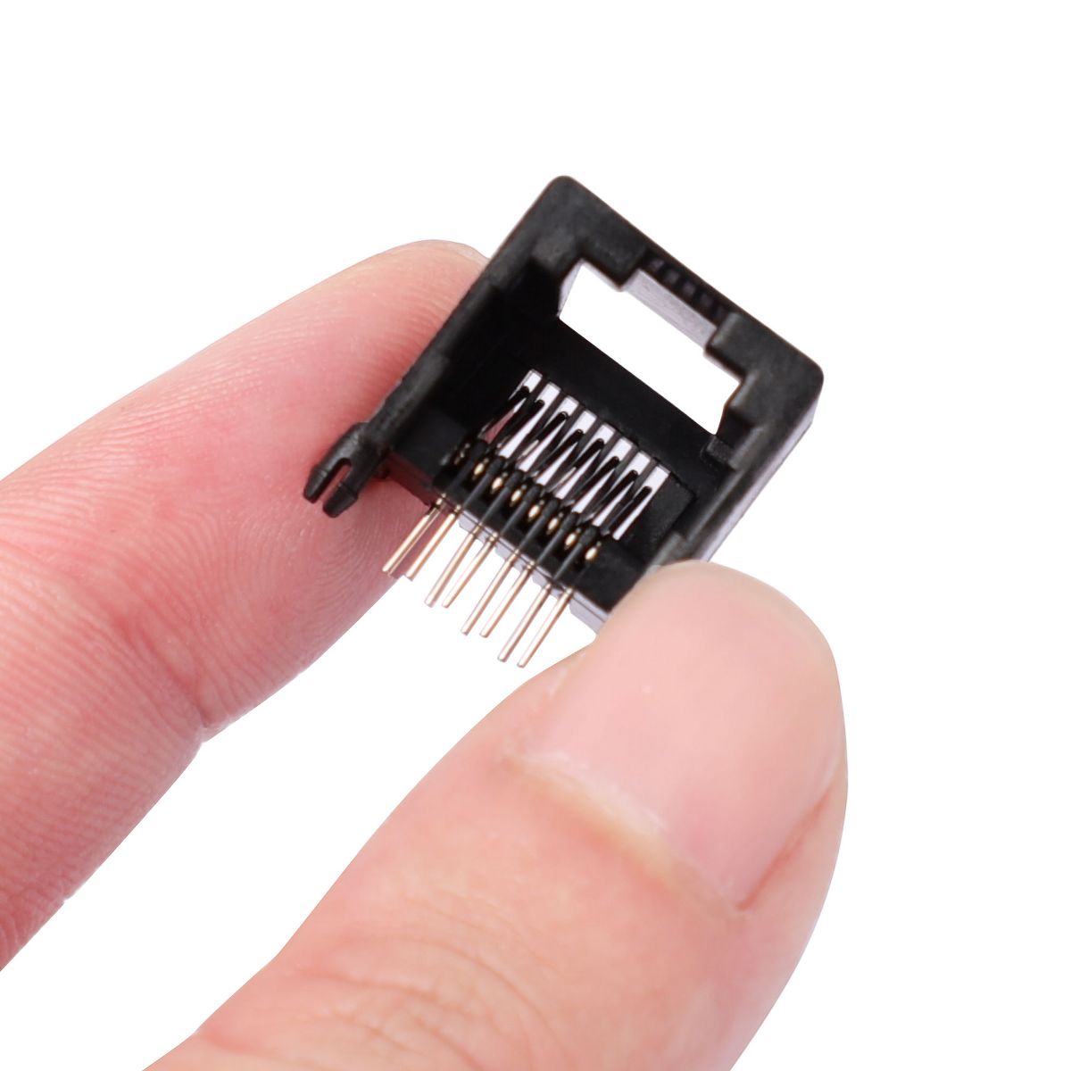 Unique Bargains Plastic Unshielded Black RJ45 PCB Jack Connector 10 Pcs - thumbnail 5