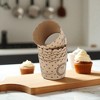 Unique Bargains Disposable Baking Cups Wood Pulp Paper PE Coating Reddish Brown Khaki 2.36"x1.77" 50 Pcs - 2 of 4
