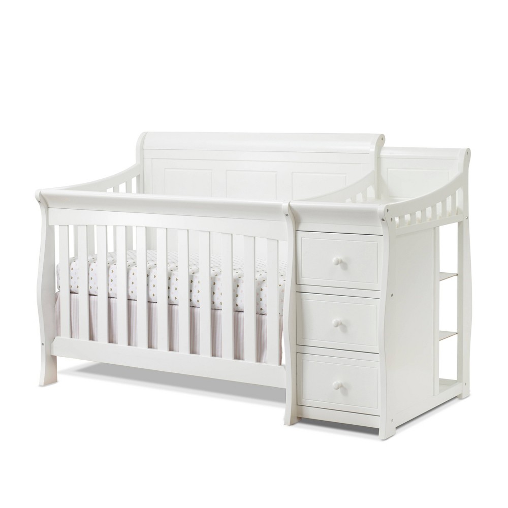 Sorelle Princeton Elite Panel Crib and Changer - White -  1205R-W