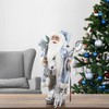 Northlight 16" Ice Palace Santa Claus with Staff and Bag Christmas Figure - 2 of 4