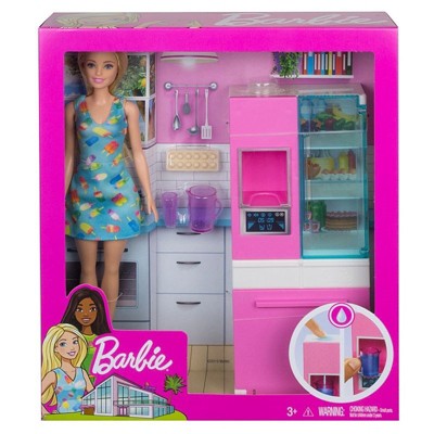 Barbie Blonde, And Furniture Set, Refrigerator : Target