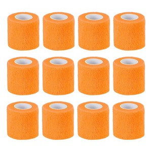 Unique Bargains Self-Adhesive Elastic Breathable Athletic Tapes 12 Rolls 2" x 177" - 1 of 4