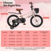 Costway 12"/14"/16"/18" Kid’s Bike with Training Wheels Adjustable Handlebar & Seat Handbrake Green/Pink - 3 of 4
