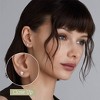 Gilded Lab-Grown Diamond Stud Earrings for Women | 925 Sterling Silver Studs and 14KT Gold 925 Plated Silver | Hypoallergenic Fine Jewelry - 3 of 4
