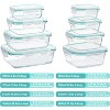 8 Pack Glass Food Storage Containers with Airtight Lids, Lunch Office Meal for Microwave, Oven, Freezer and Dishwasher, BPA Free - 2 of 4