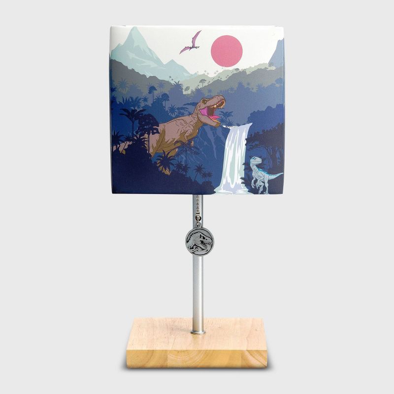 Jurassic Park Desk Table Lamp (Includes LED Light Bulb) Wooden Base with 3D Puller, 4 of 6