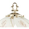 Regency Hill Traditional Accent Table Lamp 15" High Polished Brass Floral Etched Glass Shade Touch On Off for Bedroom Bedside - 3 of 4