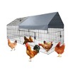 Metal Chicken Coop, Chicken Run with Waterproof Cover, Portable Chicken Tractor Cage Enclosure Crate Outside for Hens, Rabbit, Duck, Birds Habitats - 2 of 4