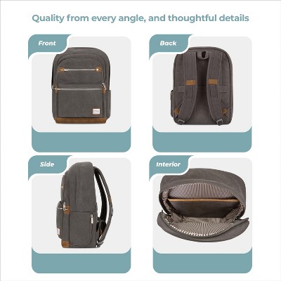 Travelon Anti-Theft Heritage Backpack-Pewter — фото 4