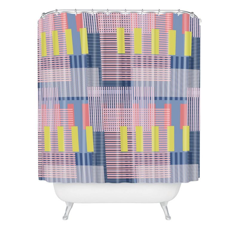 Mareike Boehmer Color Block Shower Curtain Pink/Blue - Deny Designs, 1 of 5