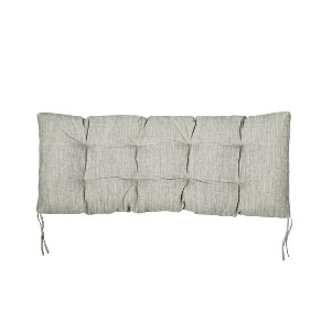 48" x 19" x 3" Sunbrella Canvas Outdoor Tufted Bench Cushion - Sorra Home - 1 of 3