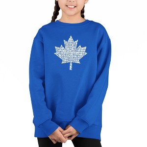 LA Pop Art Canadian National Anthem - Girl's Word Art Crewneck Sweatshirt - 1 of 3
