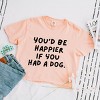 You'd Be Happier If You Had A Dog - Women's Boxy Crop Top Graphic T-Shirt - 3 of 4