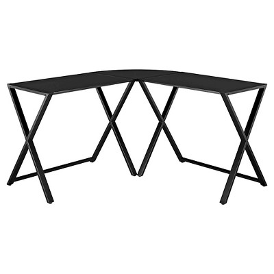 Modern Glass L Shaped Gaming Computer Desk - Saracina Home