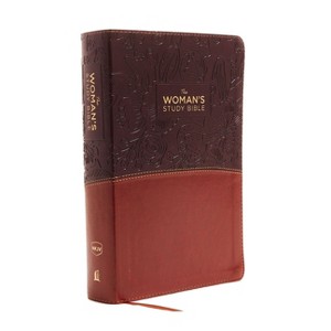 The NKJV, Woman's Study Bible, Fully Revised, Imitation Leather, Brown/Burgundy, Full-Color - by  Thomas Nelson (Leather Bound) - 1 of 1