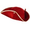 HalloweenCostumes.com    Adult Red Captain Pirate Hat, Brown/Red - 4 of 4