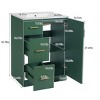 Modern Bathroom Vanity with Ceramic Sink, 2 Drawers and Adjustable Shelf, Compact Storage Cabinet for Small Bathrooms–The Pop Home - 4 of 4