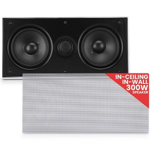 Enclosed Ceiling Wall Mount Speaker for Home Theater with Clear Sound, Easy Installation, White Finish - 1 of 4