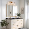LNC Digipurve 23.6-in 3-Lights Polished Gold  Jar Modern/Contemporary Bathroom Vanity Lights ,Crackle Glass Shade - 4 of 4