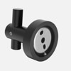 HANPURE Round Base Wall Hanging Hook with Screws- Matte Black Hook, 4 Pack, for Entry Shoe Cabinet, Wardrobe Bathroom Bedroom Furniture Hardware - 4 of 4