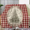 Lomsoe Warm Cozy Flannel Christmas Blanket,Plaid Tree & Snowflake Design,Versatile All-Season,Christmas Gift. - 2 of 4