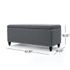 42" Contemporary Storage Ottoman Bench with Padded Seat and Hidden Compartment for Living Room -3irtyhousy - 4 of 4