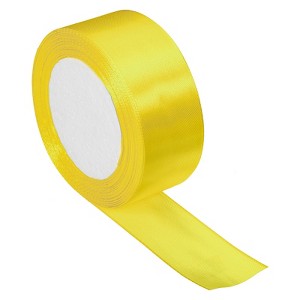 Unique Bargains Single Side Solid DIY Wrapping Decoration Roll Satin Ribbons - 1 of 4
